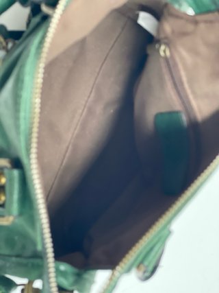 Borsa piccola ecopelle verde