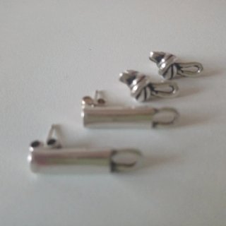 Bases para pendientes zamak plateado