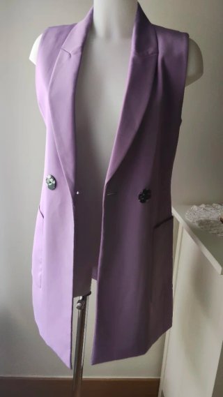 Chaleco Blazer Morado Stradivarius
