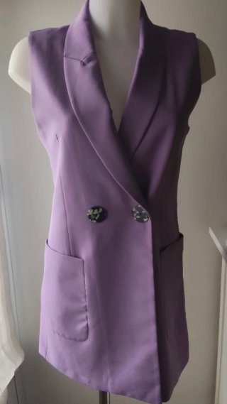 Chaleco Blazer Morado Stradivarius