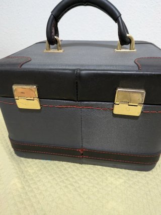 Neceser Vintage Negro y Gris