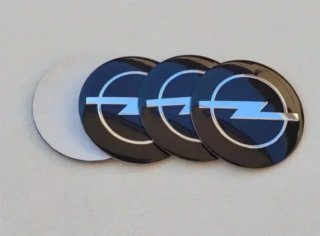 Opel 4 Pegatinas para Tapabujes Centro de Llantas