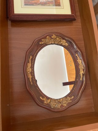 Espejo Vintage Madera Dorado