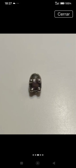 Pandora charm perrito plata