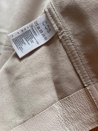 COS - Leather Blouse - Japanese Minimalist Style - Genuine Leather Beige - New With Tags 275€