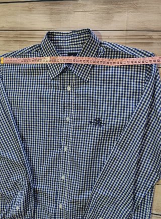 Camisa Manga Larga Polo Club Cuadros Azul Blanco