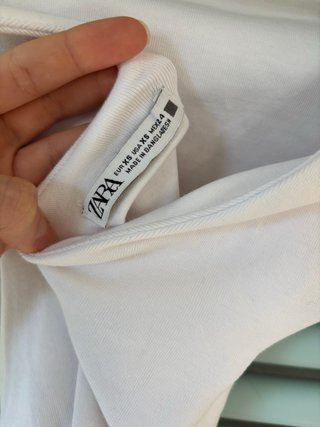 Vestido Zara Blanco Espalda Abierta Talla XS
