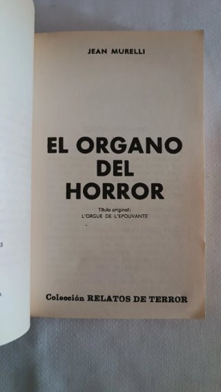 Libro El órgano del horror (1979)