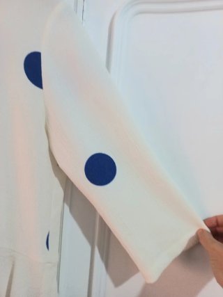 Blusa peplum lunares azul klein Zara Talla M