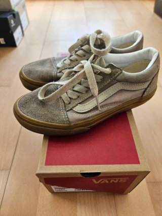 Tenis Vans Old Skool Niñ@ Talla 31.5 Beige