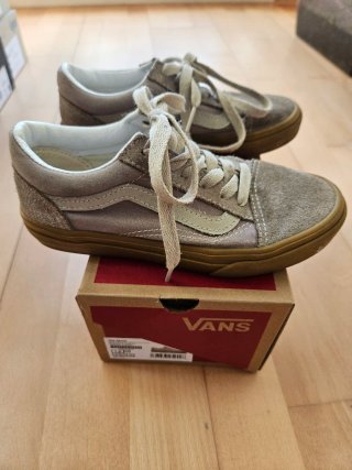 Tenis Vans Old Skool Niñ@ Talla 31.5 Beige