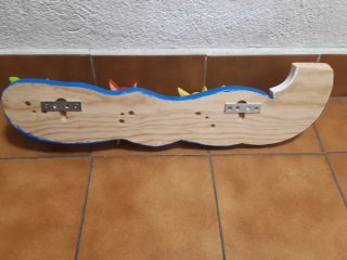 Perchero infantil luna y estrellas madera