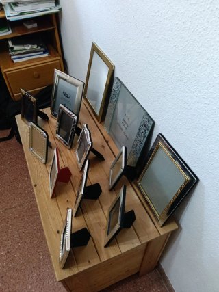 Lote de 10 Marcos de Fotos Plateados y Dorados
