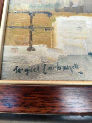 Pintura Miquel Carbonell Casas junto la ria