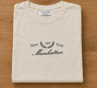 Maglietta uomo Primark beige Manhattan NYC