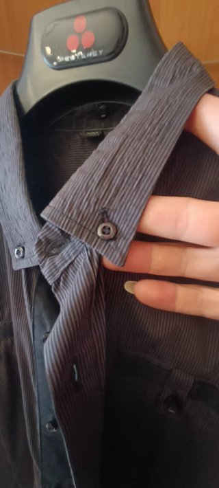 2 Camicie Uomo Nere/Grigie
