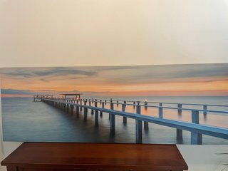 Cuadro puente al atardecer