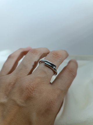 Anillo Baño Plata Ajustable