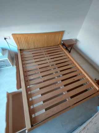 Cama doble de madera Con 6 cajones