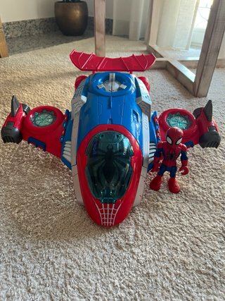 Juguetes Superhéroes Marvel: Avión, Coche y Moto