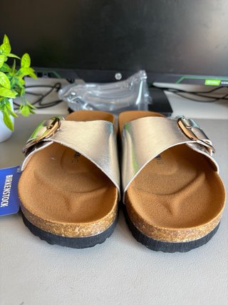 Sandalias Birkenstock Talla 39 Plata Dorada