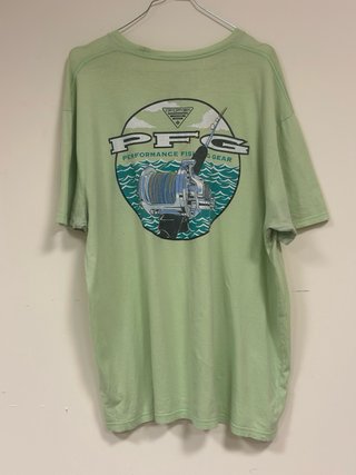 Camiseta Columbia PFG verde menta oversize