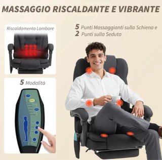 Silla de oficina con masaje y calor