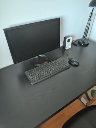 Escritorio IKEA MALM Negro Extensible