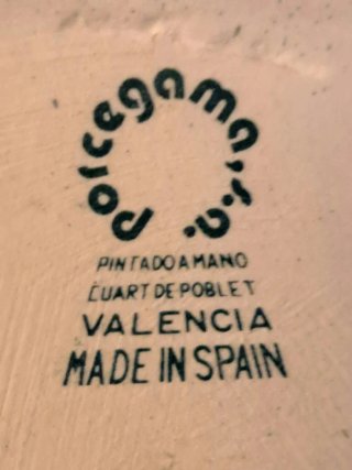 Vaso/Jarrón porcelana valenciana figura en relieve