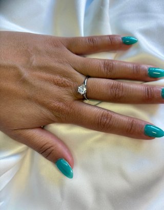 Anillo Plata Ley Solitario