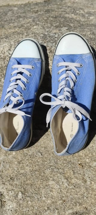 Zapatillas tela azul Talla 42