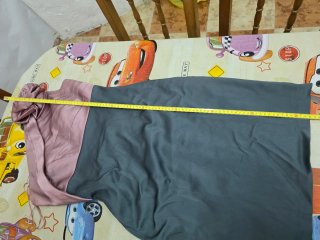 Vestido fiesta rosa y gris talla 40