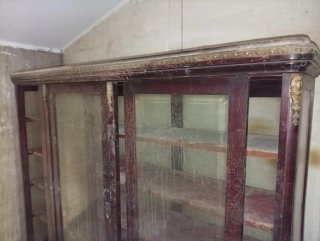 Mueble vintage cristal y madera