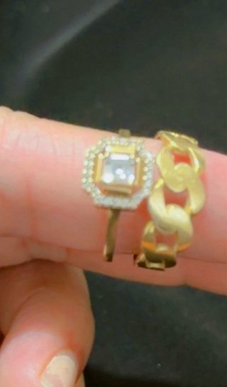 Anillo de novia 2 piezas Oro 18 klt