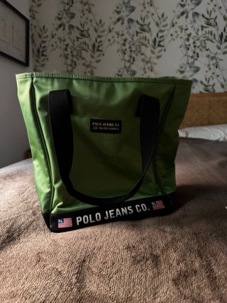 Bolso Tote asa corta Polo Jeans Co. RL Verde
