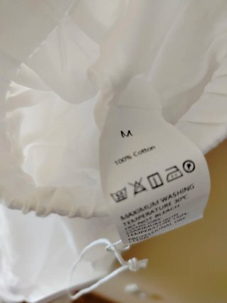 Falda larga blanca bordada Talla M