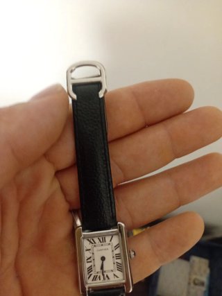 Reloj Cartier Plata y Negro