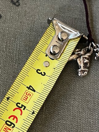 Llavero Bolso Motivos Ecuestres Perlas Plata