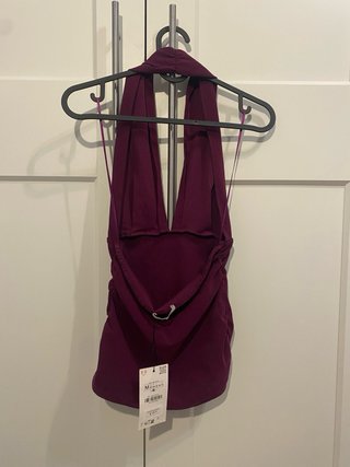 Top Lila Espalda Descubierta Talla M