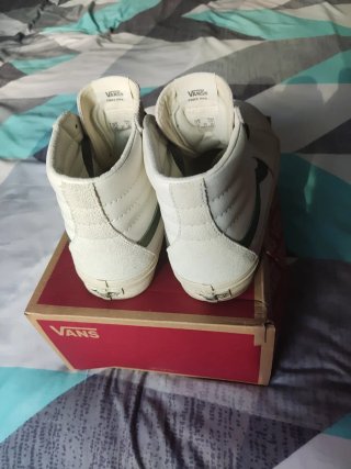 Zapatillas Vans Sk8-Hi Altas Blancas y Verdes