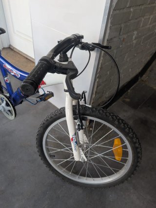 Bicicleta infantil 20 azul y blanca