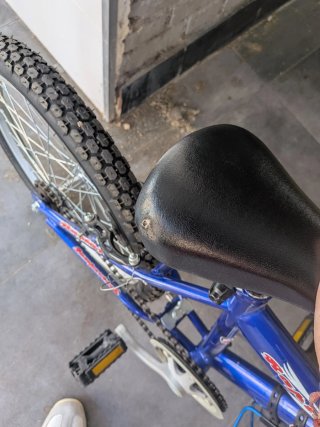 Bicicleta infantil 20 azul y blanca