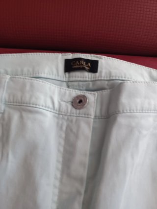 Pantalón mujer 3/4 verde azulado