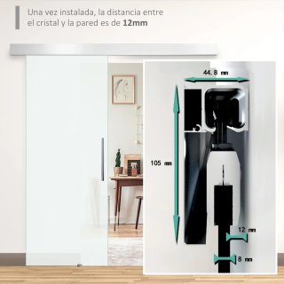 Puerta Corredera Cristal 90x205 cm