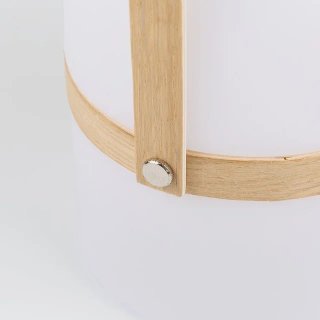 Lámpara de mesa moderna madera y plástico