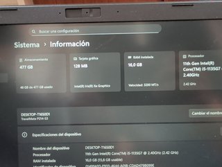 Portátil Acer Travelmate i5 16GB RAM 512GB SSD