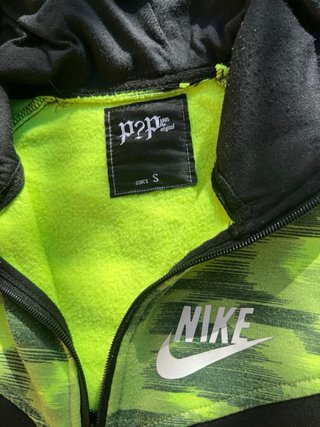 Sudadera Nike cremallera niño verde/negra