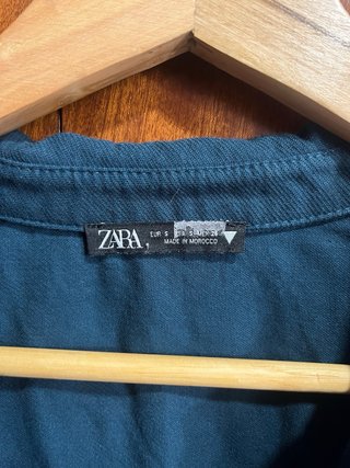 Top Zara manga larga fruncido