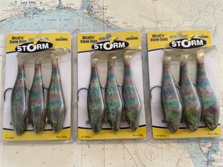 Lote 3 PACKx3Señuelos Storm WildEye Swim WSS05 142