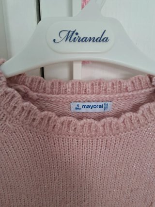 Vestido rosa punto Mayoral T4